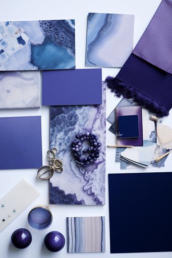 color photo of a corporate color scheme for an office interior design project, in the form of a mood board, featuring a variety of different spectrums of navy blue and purple, complemented by the inclusion of a couple of marble materials. The mood board showcases an elegant and sophisticated color palette that exudes a sense of professionalism and modernity. Various shades of navy blue, ranging from deep midnight blues to rich indigo hues, dominate the color scheme, symbolizing trust, stability, and authority. Interspersed among the blues are touches of regal purple, adding a touch of luxury and creativity to the overall design. To enhance the visual appeal, the mood board incorporates a couple of marble materials. One features a stunning white marble with delicate veins of navy blue running through it, representing the seamless integration of the color palette into the physical space. The other showcases a luxurious purple marble with intricate patterns, adding a sense of opulence and refinement. The mood board also includes samples of different textures and materials, such as sleek metallic accents in brushed silver and polished chrome, as well as plush velvet fabrics in deep navy and royal purple. These elements add depth and dimension to the design, creating a multi-layered sensory experience. Capturing the mood board, a high-quality digital camera with a macro lens is employed to capture the intricate details and textures of the materials. The camera settings are adjusted to capture the richness of the colors, emphasizing the depth and saturation of the navy blues and purples. the celebrated fashion photographer Mario Testino, renowned for his ability to capture the essence of luxury and glamour. Their combined expertise would infuse the corporate space with [...]