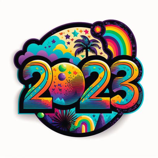 colorful and fun 2023 sticker