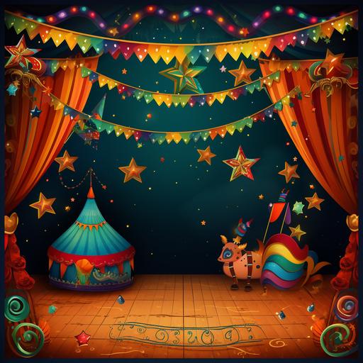 colorful circus mexican fiesta banner background 5k image