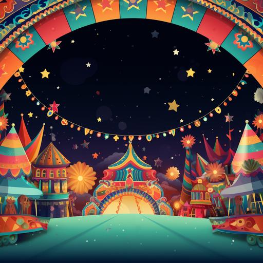colorful circus mexican fiesta banner background 5k image