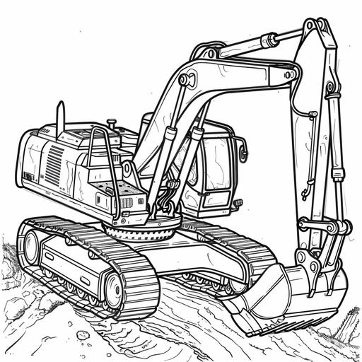 coloring book pages for kids of construction vehicles