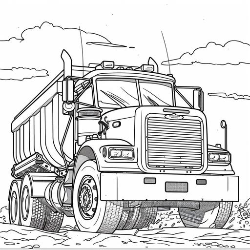 coloring book pages for kids of construction vehicles