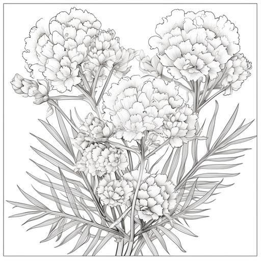 coloring page for adults, flower image statice, white background, clean line art, fine line art--HD--AR 2:3--V5