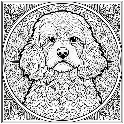 “coloring page for kid” and “coloring page for seniors”, whithout colors”, “stronger and more pronounced and thicker lines”, , “amazing pattern”, 1 Beautiful cute “amazing puppie print Pattern coloring page”, “symmetrical fantasy pattern”, “super marked line”, “pattern fantasy Beautiful line art”, “without cut the image, ” fantasy pattern full image center page”, “no colors, [super detailed “Pattern”], “line marked color black”, “no cut image pattern”, “super thicker and marked lines without smearing”, “full image no cropped, “full pattern shot”, full body shot”, “no cut body pattern”, “pattern center page”, “broad photographic perspectives”, “Stronger, more defined and more marked lines. “, “full pattern creative shot in the center page”, “beautiful and super plus “relaxing pattern fantasy”, ” ultra detail”, hyperdetailed, “wide photographic perspectives”, beautiful and elegant pattern, no colors, “center page and full image without cuts”, white background, “show fantasy amazing pattern”, “full figure without interruption”, “show full body” and “show wide perspective”, 2d, printable design, high quality, high dof, 8k, 400 dpi ::1