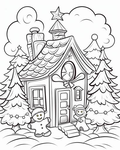 coloring page for kids, big Merry Christmas decorated sign, cartoon style, thick lines, low detail, no shading --ar 4:5