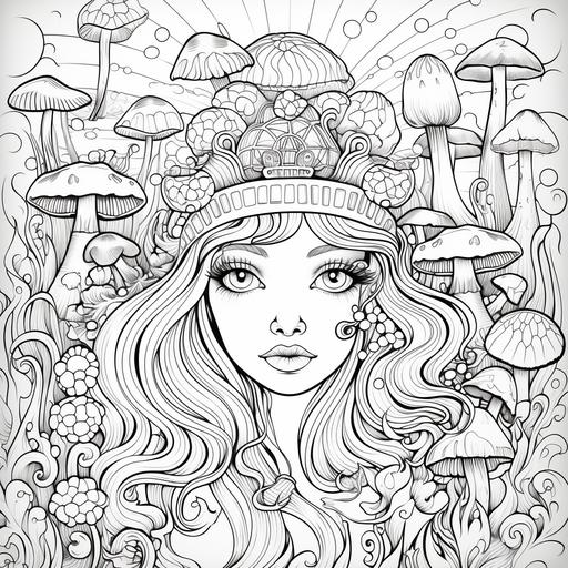 coloring pages, anti anxiety, cartoon style, thick lines, low details, black and white, no shading. — ar 85:110