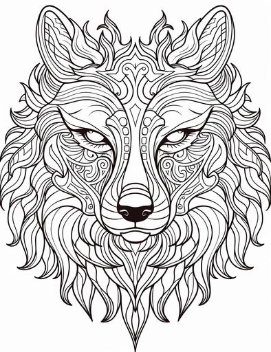 coloring pages for kids, cute werewolf, cartoon style, thick lines, low detail, black and white, no shading --ar 85:110