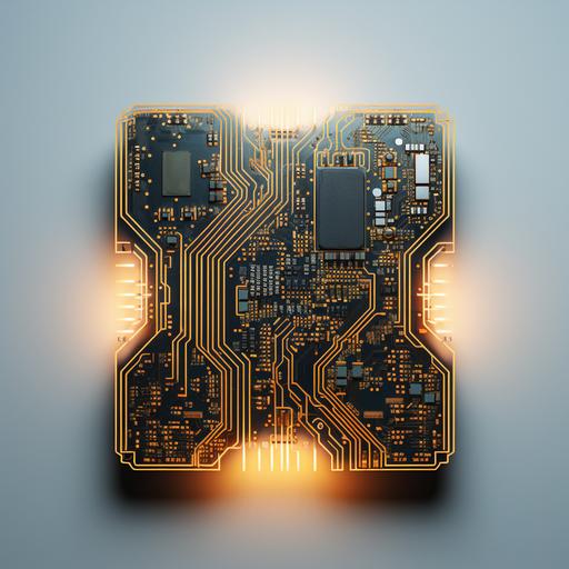 computer circuit board with lines that form the shape of a diwali lamp