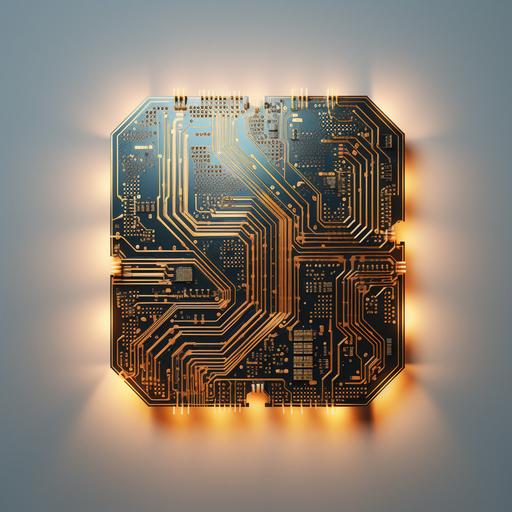 computer circuit board with lines that form the shape of a diwali lamp