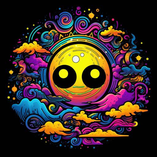 copy the aol instant messenger logo but make it psychedelic