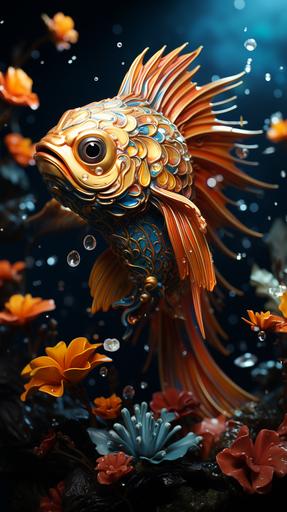 cosmic fish in the sea, hyperdetailed, hyperrealistic, 8k, dreamlike, --ar 9:16 --s 1000 --v 5.2