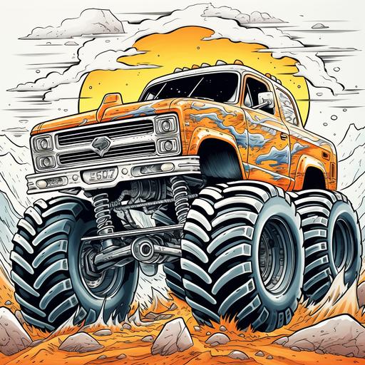cover Monster Truck orange coloring book
