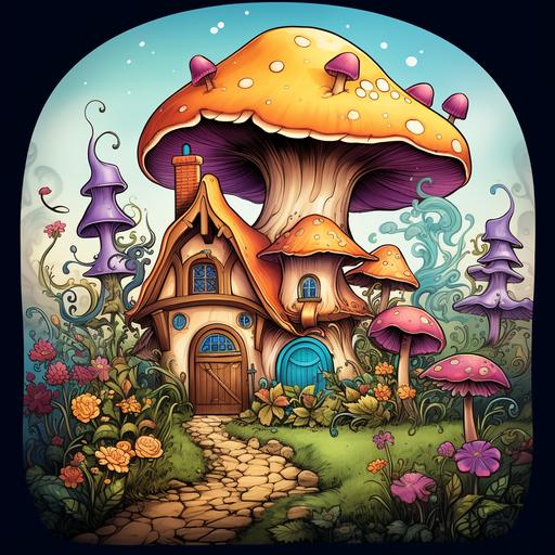cover for fairy house coloring book --q 2 --s 250