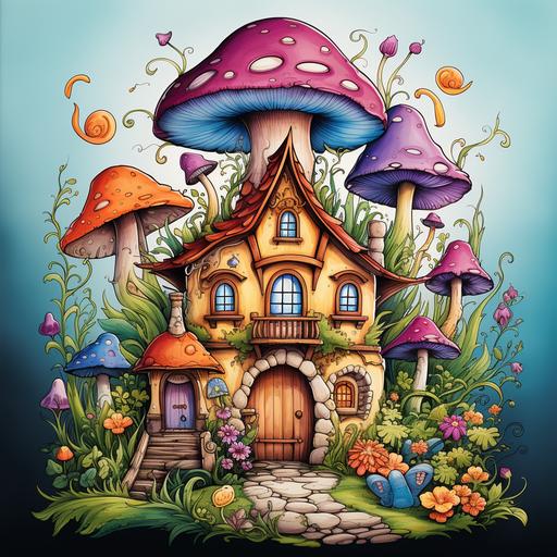 cover for fairy house coloring book --s 250
