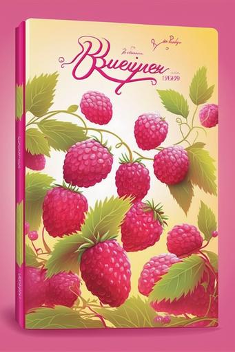 cover, raspberries, cartoon, watercolor style, in a disney style, vibrant and bright pink palette, precise, detailed --c 0 --ar 2:3