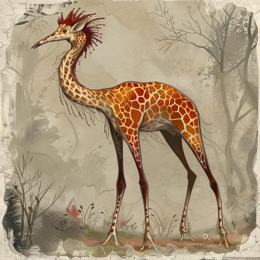 crane-giraffe hybrid animal