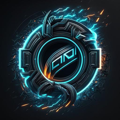 create TRON logo that destroying blackhole , 8k