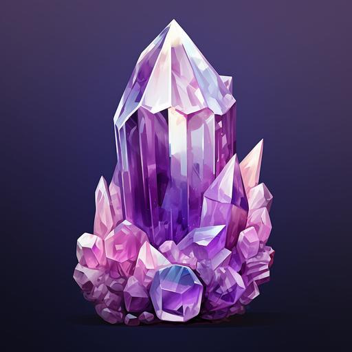 create a illustration of a amethyst crystal