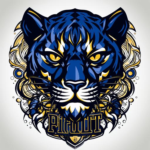 create pittsburgh panther mascot with the words 
