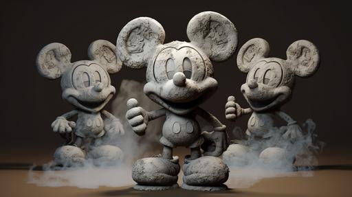 creppy menger sponged hydra with heads of Mickey Mouse. scary, creepy, horror, evil, mist, fog, volumetric lighting, hyperdetailed --ar 16:9