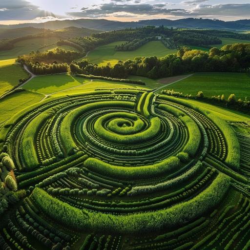crop circles as literal things, circles of crops aligned to be in coordination with the Earth's engergies for much more vivaciously large and productive foods and fruits --v 6.0