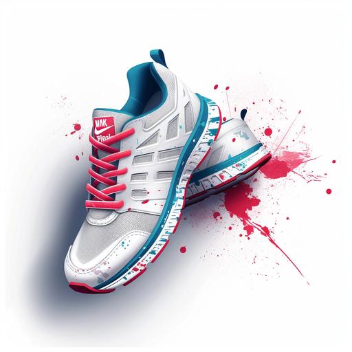 crossfit sneakers,logo style,white background,flat,bold uppercase and italics,realistic