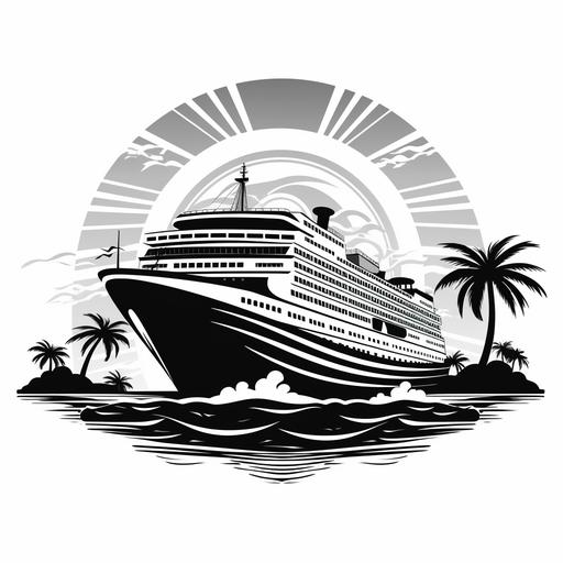 cruise line logo black and white
