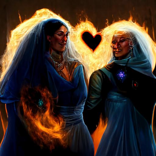 cryomancer and pyromancer are in love and they’re wives