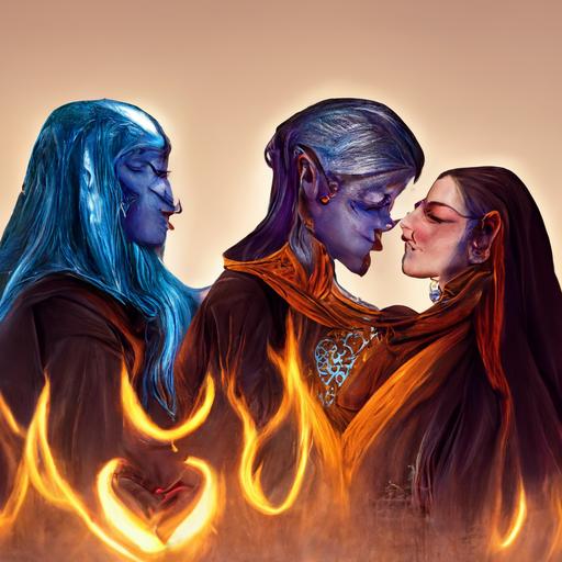 cryomancer and pyromancer are in love and they’re wives