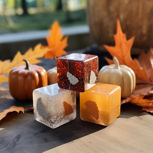 cube pumpkins, autumn cottagecore aesthetic, sparklecore,