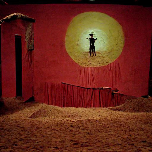 cumbia vibora desierto, grainy Jodorowsky film scenography