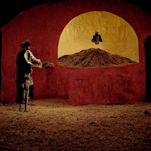 cumbia vibora desierto, grainy Jodorowsky film scenography