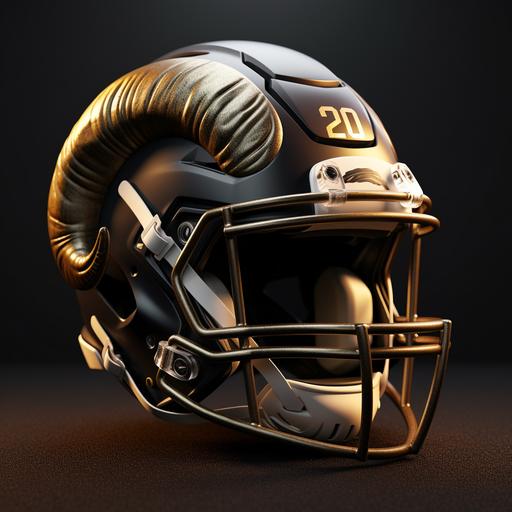 current era 2023 american football, with ram logo on it, realistic image style