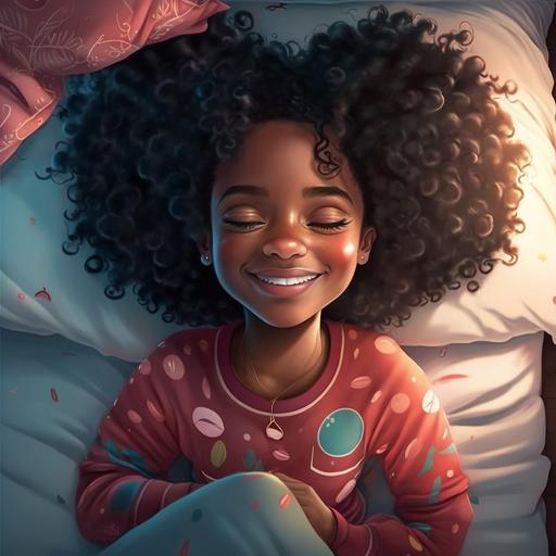cute black girl cartoon When you wake up with a smile, And greet the day with a happy style,