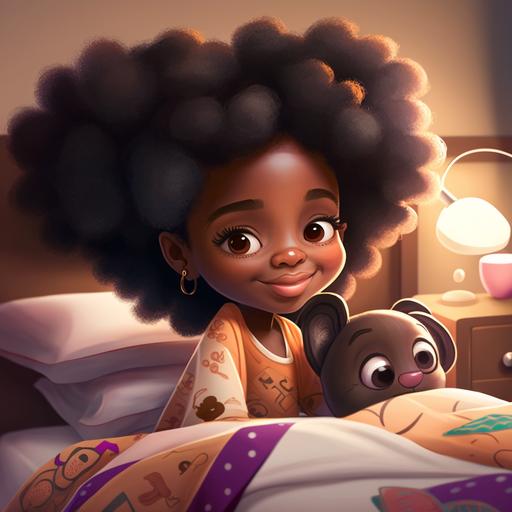 cute black girl cartoon When you wake up with a smile, And greet the day with a happy style,