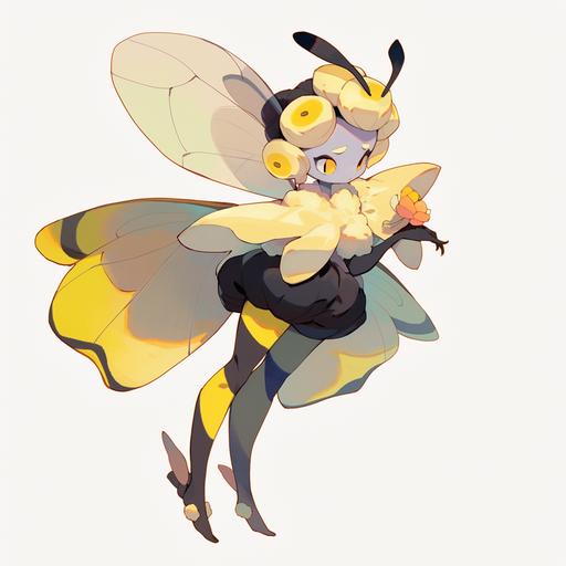 cute bug fairy type pokemon. bumblebee --niji 5 --style expressive