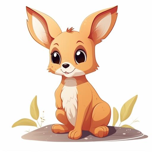 cute cartoon kangaroos by vector pattern, in the style of animated gifs, sopheap pich, relatable personality, carving, charming anime characters, moche art, cartoon-like characters