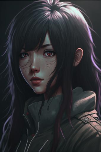 cute emo anime girl, lovely, tsundere, emo, dark colours, cute, hot, realistic, team fight, extremely epic fight, realistic, 4K, Ultra-Wide Angle, Depth of Field, hyper-detailed, insane details, intricate details, beautifully color graded, White Balance, 32k, Super-Resolution, Megapixel, Pro Photo RGB, monochromatic colour,VR, Lonely, Good, Massive, Half rear Lighting, Backlight, Natural Lighting, Incandescent, Optical Fiber, Moody Lighting, Cinematic Lighting, Studio Lighting, Soft Lighting, Volumetric, Conte-Jour, Beautiful Lighting, Accent Lighting, Global Illumination, Screen Space Global Illumination, Ray Tracing Global Illumination, Optics, Scattering, Glowing, Shadows, Rough, Shimmering, Ray Tracing Reflections, Lumen Reflections, Screen Space Reflections, Diffraction Grading, Chromatic Aberration, GB Displacement, Scan Lines, Ray Traced, Ray Tracing Ambient Occlusion, Anti-Aliasing, FKAA, TXAA, RTX, SSAO, Shaders, OpenGL-Shaders, GLSL-Shaders, Post Processing, Post-Production, Cell Shading, Tone Mapping, CGI, VFX, SFX, insanely detailed and intricate, hyper maximalist, elegant, super detailed, dynamic pose, photography, volumetric, ultra-detailed, intricate details, 16K, super detailed, ambient occlusion, volumetric lighting, high contrast,top notch upscaling ,HDR --ar 2:3 --stylize 800 --v 4