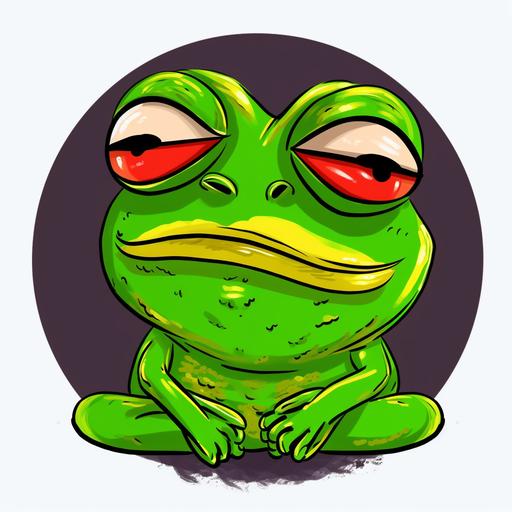 cute frog with big lips as the logo of a cryptocurrency coin --v 5.0