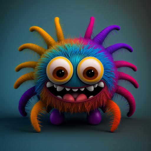 cute funny cartoon spider, very bright colors --v 4