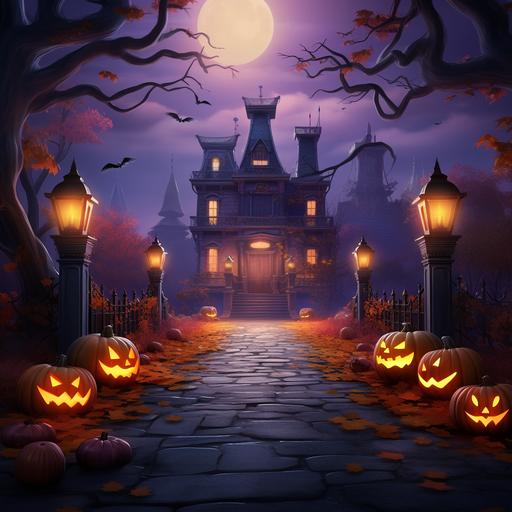 cute halloween backdrop 5k image