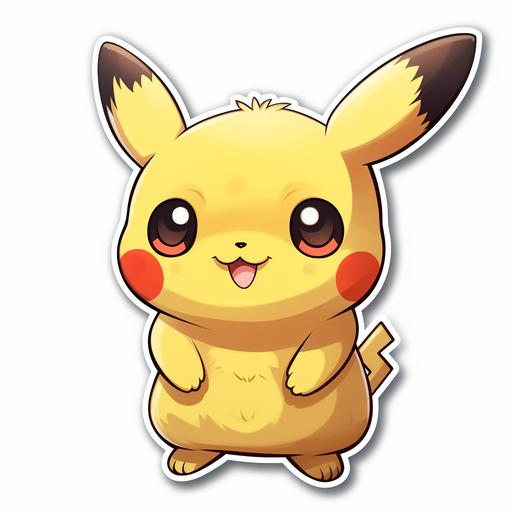 cute kawaii pokemon pikachu cartoon sticker