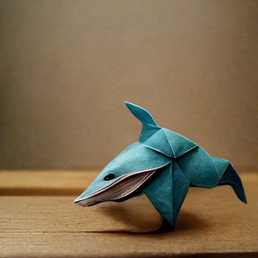 cute origami dolphin, realistic  --video --no signature, watermark --uplight --q 2 --v 3