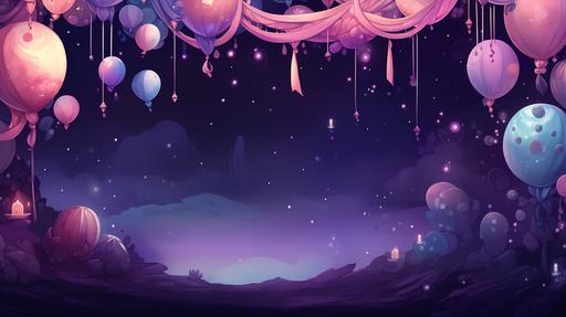 cute party theme twitch banner background --ar 16:9