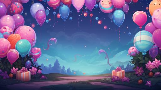 cute party theme twitch banner background --ar 16:9
