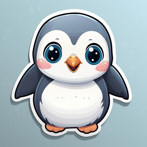 cute penguine sticker design