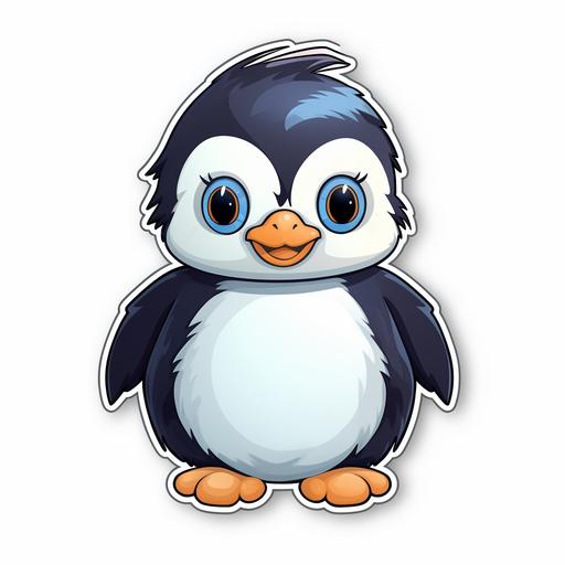 cute penguine sticker design