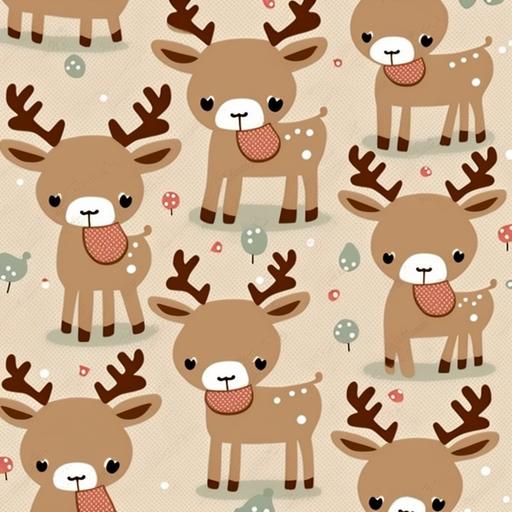 cute reindeer print pattern for baby