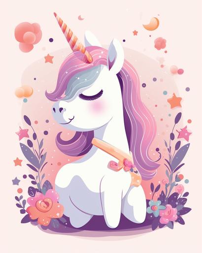 cute white and pink and purple unicorn jazz :: --v 5 --ar 4:5