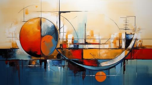 the best 25 abstract paintings ideas on pinterest abstract painting, figurative art, abstract painting, abstract art, in the style of captivating harbor views, industrial futurism, yellow and red, panoramic scale, dark white and sky-blue, spherical sculptures, kinetic mixed-media --ar 16:9 --s 50 --v 5.2